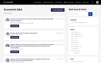 Economist Q&A interface