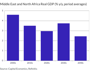 Middle East and North Africa Real GDP (% y/y, period averages)