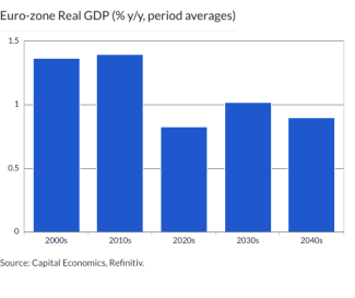 Euro-zone Real GDP (% y/y, period averages)