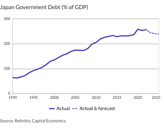 Japan Government Debt (% of GDP)