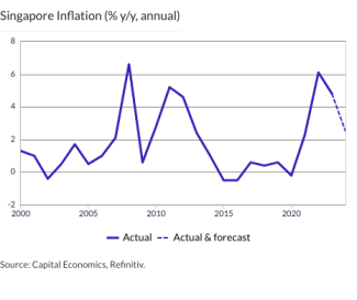 Singapore Inflation (% y/y, annual)