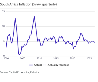 South Africa Inflation (% y/y, quarterly)