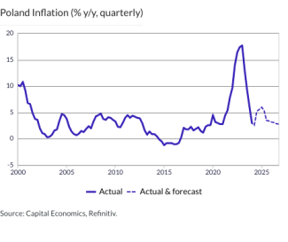 Poland Inflation (% y/y, quarterly)