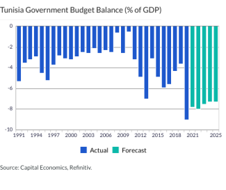 Tunisia Government Budget Balance (% of GDP)