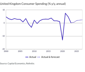 United Kingdom Consumer Spending (% y/y, annual)