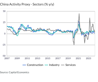 China Activity Proxy - Sectors (% y/y)