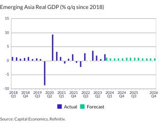 Emerging Asia Real GDP (% q/q since 2018)