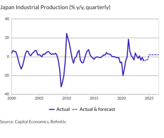 Japan Industrial Production (% y/y, quarterly)