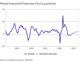 Poland Industrial Production (% y/y, quarterly)