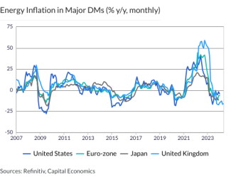 Energy Inflation in Major DMs (% y/y, monthly)