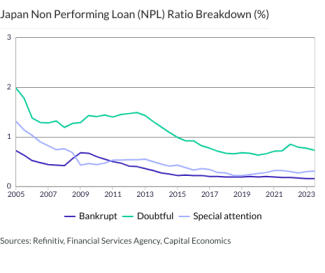 Japan Non Performing Loan (NPL) Ratio Breakdown (%)