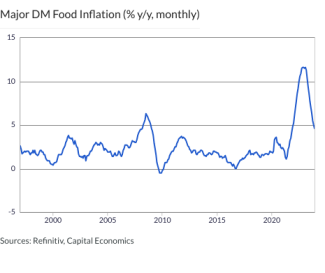 Major DM Food Inflation (% y/y, monthly)